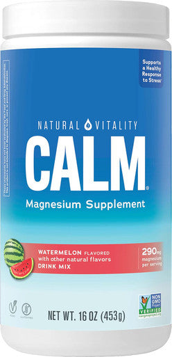 Natural Vitality Calm Magnesium Supplement Anti Stress Drink Mix Powder Gluten Free Vegan and Non GMO 16 oz Non GMO Vegan and Gluten Free Formula 16oz