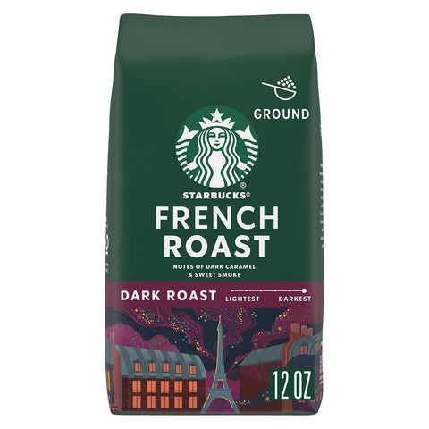 Starbucks Ground Coffee, Dark Roast Hot or Iced Coffee, French Roast, 28 oz