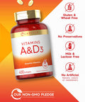 Carlyle Vitamin A and D Supplement | 400 Softgels | 1500 mcg Vitamin A and 400 IU Vitamin D3 | Non-GMO, Gluten Free