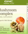 Gnc Herbal Plus Mushroom Complex, 100 Capsules, Supports Well-Being