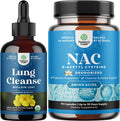 Natures Craft Bundle of USDA Organic Mullein Leaf Drops for Sinus Immunity & Breathing NAC Supplement for Liver Cleanse Detox Kidney Support Lung Health Immunity and Brain Supplement