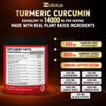 Turmeric Curcumin & Immune Support, 95% Curcuminoids, Equivalent to 14000mg, with Ginger, Garlic Bulb, Elderberry, Quercetin, Joint Inflammatory & Absorption Support, Immune Defense Supplement.