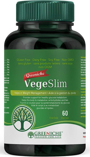 Greeniche VegeSlim, 60 Capsule, Weight Management Supplement, Burns Fats & Boost Metabolism, Suppress Appetite, Free From Gluten, Soy & Dairy, Non GMO