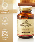 Solgar Evening Primrose Oil 1300 Mg - 60 Softgels Pack Of 2 - Cold-Pressed Source Of Gla - Non-Gmo Gluten Free - 120 Total Servings