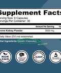 Left Coast Performance Grass Fed Beef Kidney Supplement 100% Grass Fed Freeze Dried Non-GMO New Zealand Pasture Raised Beef Organ Supplement - DAO Enzyme and Histamine Support 180 Capsules