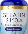 Carlyle Gelatin 2160 mg | with Silica Optimizer | 250 Capsules | Non-GMO and Gluten Supplement | by
