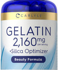 Carlyle Gelatin 2160 Mg | With Silica Optimizer | 250 Capsules | Non-Gmo, And Gluten Free Supplement