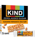 KIND ZERO Added Sugar Bars Dark Chocolate Nuts and Sea Salt Keto Friendly Snacks Gluten 5g Protein 5 Count