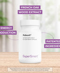 Supersmart Robuvit 200 mg Per Day French Oak Wood Extract for Stress Emotional Wellness Antioxidant Supplement Helps Fight Fatigue NonGMO Gluten Free 60 Vegetarian Capsules