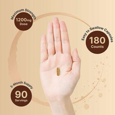 Double Strength Triphala Supplement Made with Organic Amla Bibhitaki Haritaki Fruit Complex 1200mg Per Serving 180 Capsules 3 in 1 Formula Supports Digestive Health NonGMO