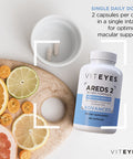 Viteyes AREDS 2 Advanced Macular Support with Bilberry grapeseed FLORAGLO Lutein Selenium Natural Vitamin E Allergen Eye Vitamins for Vision Protection 180 Count