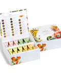 Tea Forte Tea Sampler Jubilee Tea Chest Tea Set with 40 Pyramid Tea Infusers Organic Loose Leaf Tea Variety with Assorted Teas/Tea Sampler Box