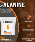 BulkSupplements L-Alanine Powder - Amino s Powder - Unflavored Pre Workout - Vegan Amino Powder - Amino Nutritional Supplements (500 Grams - 1.1 lbs)