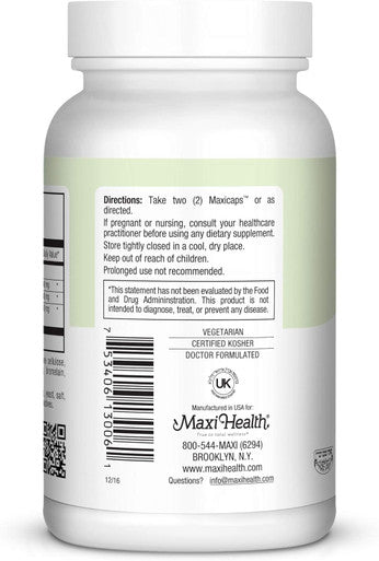 Maxi Health Echinacea - 4% Echinacosides Standardized Extract - Immune Boost - 60 Capsules - Kosher (QECH)