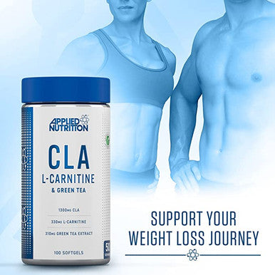 Applied Nutrition CLA L Carnitine and Green Tea Natural Energy Fat Burning Blend Help Weight Management (Conjugated Linoleic Acid LCarnitine Tartrate GreenTea) 100 Veggie Softgels 50 Servings