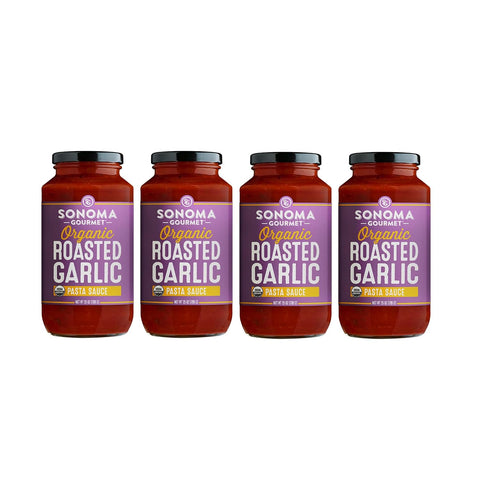 Sonoma Gourmet Seven Veggie Pasta Sauce | Vegan, USDA Organic, Non-GMO, Gluten-Free and No Sugar Added | Made With Fresh Ingredients | 25 Ounce Jars (Pack of 4)