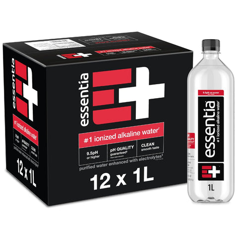 Essentia Water LLC, Ionized Alkaline Bottled Water; 99.9% Pure, Infused with Electrolytes, 9.5 pH or Higher a Clean, Smooth Taste, 20 Fl Oz (Pack of 24)