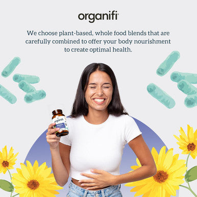 Organifi Balance Probiotics For Digestive Health - 5 Resilient Strains, 30 Vegan Capsules