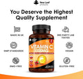 Vitamin C Tablets 1000Mg - Enriched With Bioflavonoids & Rosehip - Premium Vitamin C Supplements - Vegan Vitamin C Tablets High Strength Ascorbic Acid Vit C For Normal Immune System Uk Made