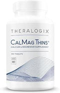 Theralogix CalMag Thins Calcium and Magnesium Supplement Bone Support Supplement for Women and Men Contains 200 mg of Calcium and 50 mg of Magnesium NSF 360 Tablets