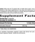 Country Life Activated Charcoal Digestive Aid 260Mg 40 Vegan Capsules Certified Gluten Free Certified Vegan Non-Gmo Verified