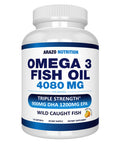 Arazo Nutrition Omega 3 Fish Oil 4,080Mg - High Epa 1200Mg + Dha 900Mg 120 Softgels