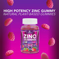 Zinc Gummies 50Mg - High Absorption Bone Skin & Immune Health Support Gummy & Antioxidant Chewable Supplement For Adults - Non-Gmo, Vegan & Gluten Zinc Vitamin, Mixed Berry Flavor - 120 Gummies