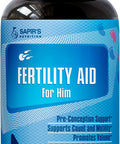Male Fertility Supplement - Pre Conception For Him Boost Sperm Count, Motility Activator & Strength, Fertility Supplements For Men, Zinc, Folate Acid, Vitamins D,E.. Mens Prenatal Vitamins