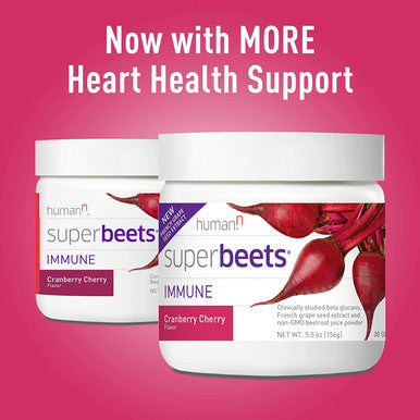 humanN SuperBeets Immune with Grape Seed Extract Strengthen Your Natural defenses and Maintain a Strong Immune System Wellmune Beta Glucans Vitamin C Cranberry Cherry Flavor 5.5Ounce