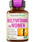 Multivitamin for Women Methylated Womens Multivitamins and Multiminerals Capsules with Vitamin B12 A D C Zinc Magnesium and More for Complete Daily Support Trusted Bioavailable Vitamins for Women