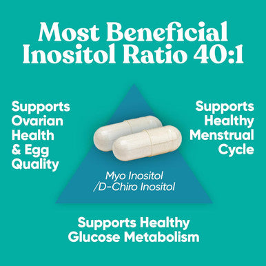 Eu Natural Regulate Menstrual Cycle Support Hormone Balance for Women at Optimal 40:1 Myo-Inositol & D-Chiro Inositol PCOS Supplement for Period Consistency Menstrual & Ovulation Support 90 Vegan Capsules
