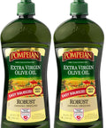 Pompeian Easy Squeeze, Robust Extra Virgin Olive Oil, First Cold Pressed, Full-Bodied Flavor, Mess Free, Perfect for Salad Dressings & Marinades, 25.4 Fl Oz., Single Squeeze Bottle