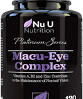 Macu Eye Supplement 120 Vegan Capsules, 4 Month Supply with Lutein, Zeaxanthin, Bilberry Extract, Beta Carotene & Eye Vitamins A, B2 & E Plus Zinc for Maintenance of Normal Vision, Made in The UK