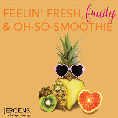 Jergens Skin Smoothie Body Lotion, Pink Grapefruit & Pomelo Scented, Refreshing All-Day Fragranced Moisture, with Citrus Juice Blends, Vitamin E, Cocoa & Shea Butters, Dye-Free, 10 Ounces (Pack of 3)