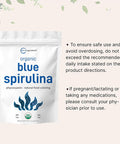 Micro Ingredients Organic Blue Spirulina Powder (Phycocyanin Extract) 60 Servings - No Fishy Smell 100% Vegan Protein from Blue-Green Algae Natural Luminous Food Coloring for Smoothies Baking Drinks & Cooking