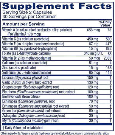 Vitanica Immune Symmetry Immune Support Vegan 60 Capsules