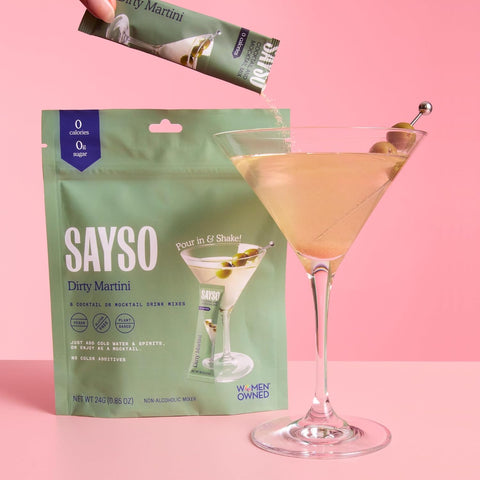 SAYSO Variety Pack | Skinny Mix: Spicy Margarita, Cardamom Paloma, Hibiscus Cosmopolitan & Honey Rosemary Moscow Mule - Craft Cocktail & Mocktail Mixers (Low-Calorie & Low Sugar), 8-Pack Assorted