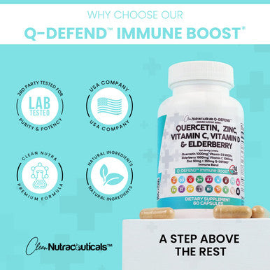 Quercetin 1000mg Zinc 50mg Vitamin C 1000mg Vitamin D 5000 IU Bromelain Elderberry - Lung Immune Defense Support Supplement with Artemisinin, Sea Moss, Echinacea, Garlic Immunity Allergy Relief