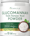 Carlyle Glucomannan Powder 12 Oz | Konjac Powder Supplement | Vegan & Vegetarian | Non-Gmo, Gluten Free
