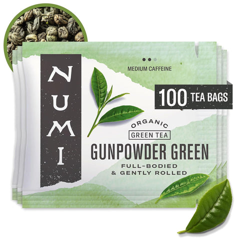 Numi Organic Matcha Toasted Rice Tea, 100 Green Tea Bags, Medium Caffeine