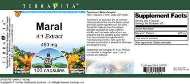 Terravita Maral 4:1-450 Mg (100 Capsules, Zin: 520792)