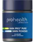 ProHealth NMN Pro Powder (30 Grams) Clinically Studied Uthever NMN. NAD+ Precursor for Cellular Energy Mitochondrial Support & Healthy Aging. USA Manufactured Triple Lab-Tested