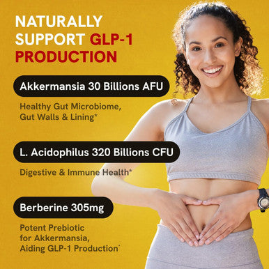Akkermansia Probiotic 320 Billion Cfu Glp-1 Probiotic And Prebiotic Akkermansia Muciniphila Probiotics For Women Digestive Health Inulin Prebiotic Fiber Capsules Astaxanthin & Berberine 120 Count