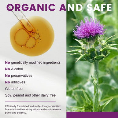 Milk Thistle Supplement For Liver Cleanse Detox & Repair, Liver Detox Drops With Organic Milk Thistle Seed, Artichoke Extract, Dandelion, Turmeric And Vegan, Non-Gmo, Gluten-(2 Pack, 1 Fl Oz)