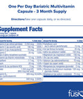 Bariatric Fusion One PER Day Multivitamin Capsule with 45mg 90 Count