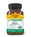 Country Life L-Theanine 200Mg Suntheanine L-Theanine 60 Vegan Capsules Certified Gluten Free Certified Vegan Certified Halal