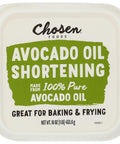 Chosen Foods Avocado Oil, Shortening 16 Oz - All Purpose Baking & Frying Shortening made from 100% pure avocados - Non-GMO, Gluten-Free, Keto Friendly - (Pack Of 1)