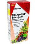 Floravital Liquid Iron Supplement + Herbs 23 Ounce XL - Vegan, Yeast & Gluten Free - Non Constipating