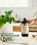 Flora FlorEssence Liquid Tea Blend Gentle Detox and Cleanse Tea with Burdock Root Sheep Sorrel Slippery Elm Watercress Rhubarb Kelp Gluten Free Kosher Vegan 17oz. Glass Bottle