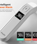 iHealth Digital Thermometer for Adults and Kids - Infrared Forehead Thermometer with Color Fever Indicator - Touchless, Fast, Accurate Results in 1 Second - Silent Mode, Easy-to-use for Home - PT2L